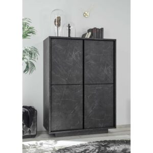 web 14 CARRARA Anthrazit Highboard 4T LQ 1000x1000